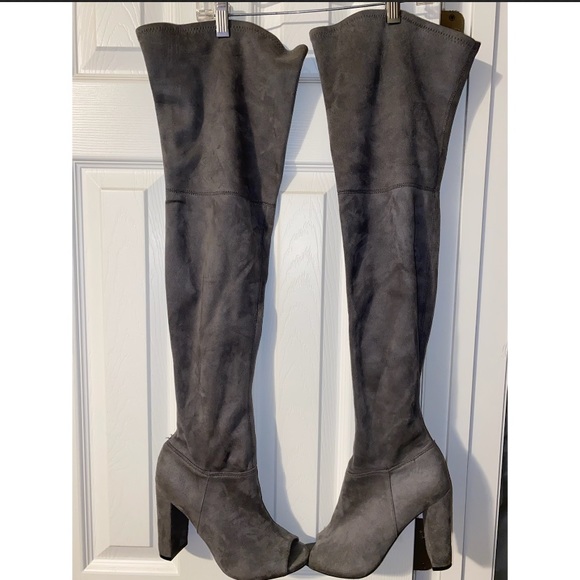 Shoes Grey Thigh High Boots Poshmark